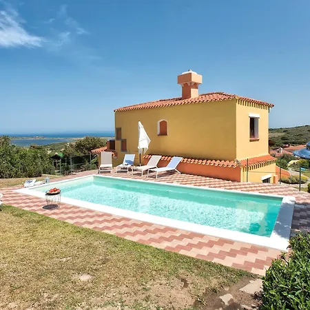 Villa Stintino Solara Per 8 Persone Vista Mare Con Piscina Punta de su Torrione